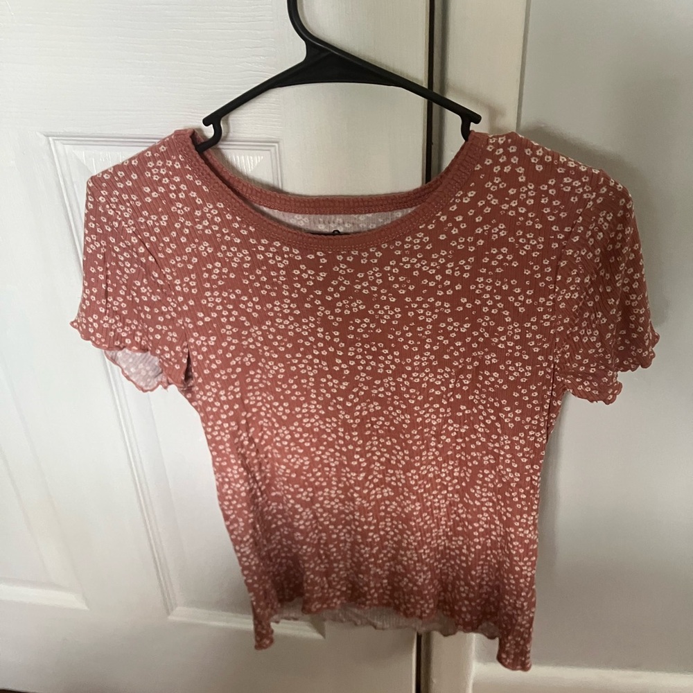 SO Soft Pink Ribbed Top M